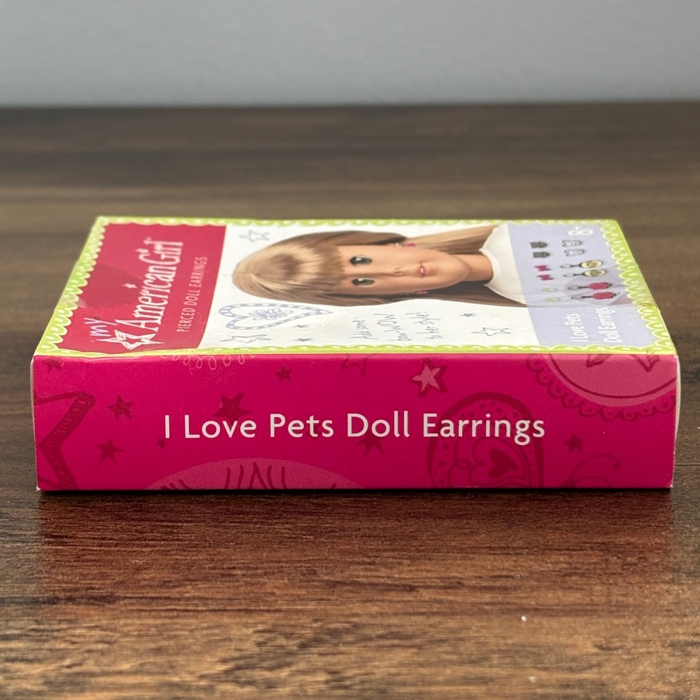 NIB AMERICAN GIRL Doll I LOVE PETS Earrings Set 6 Pairs Dog Cat Rare 2011 NEW - Picture 5 of 7